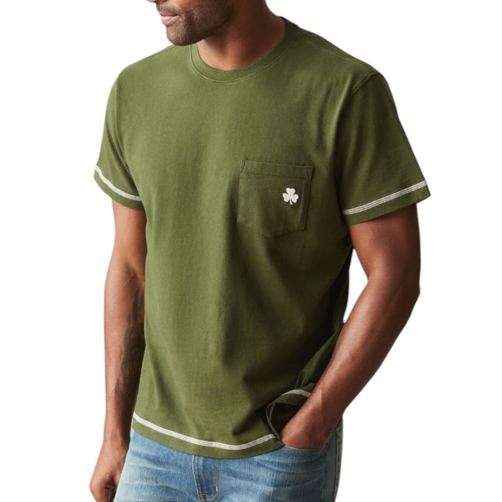 American Giant Unisex St. Patrick’s Green Crewneck Pocket Tee Size 2XL